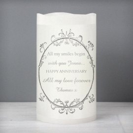 (image for) Personalised Ornate Frame LED Candle