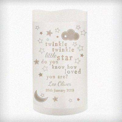 (image for) Personalised Twinkle Twinkle Nightlight LED Candle