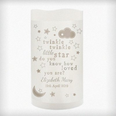 (image for) Personalised Twinkle Twinkle Nightlight LED Candle