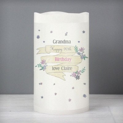 (image for) Personalised Garden Bloom LED Candle