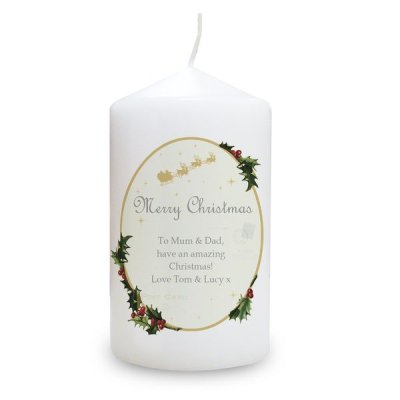 (image for) Personalised Traditional Christmas Candle