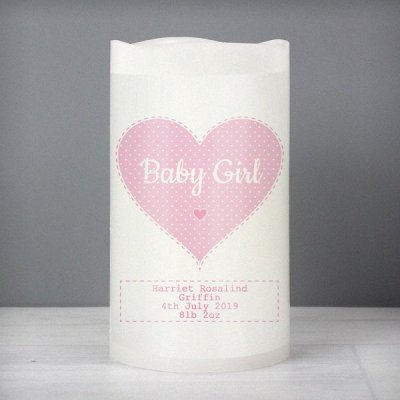 (image for) Personalised Stitch & Dot Girls Nightlight LED Candle