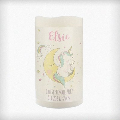 (image for) Personalised Baby Unicorn Nightlight LED Candle