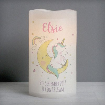 (image for) Personalised Baby Unicorn Nightlight LED Candle