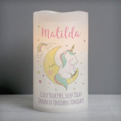 (image for) Personalised Baby Unicorn Nightlight LED Candle