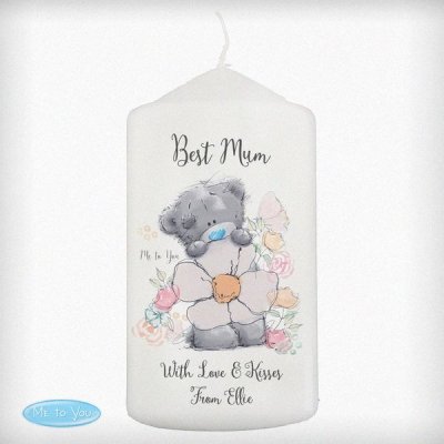 (image for) Personalised Me to You Floral Pillar Candle