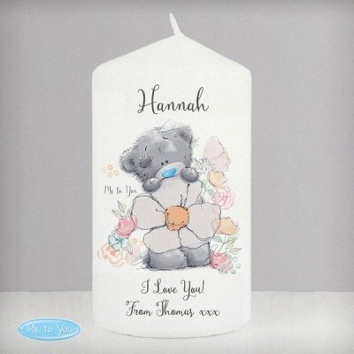 (image for) Personalised Me to You Floral Pillar Candle