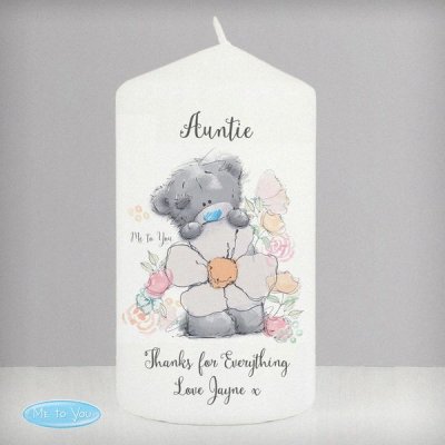 (image for) Personalised Me to You Floral Pillar Candle