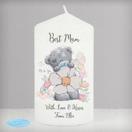 (image for) Personalised Me to You Floral Pillar Candle