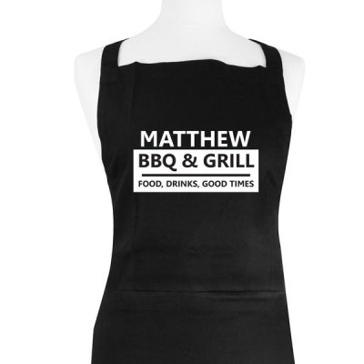 (image for) Personalised BBQ & Grill Black Apron