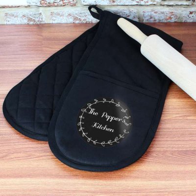 (image for) Personalised Wreath Oven Gloves