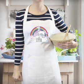 (image for) Personalised Unicorn White Apron