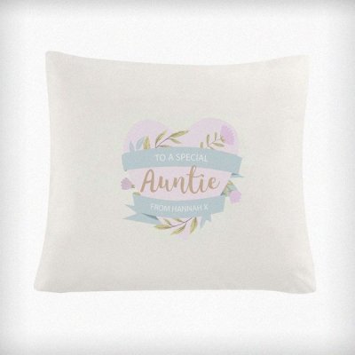 (image for) Personalised Floral Mother's Day Cream Cushion Cover