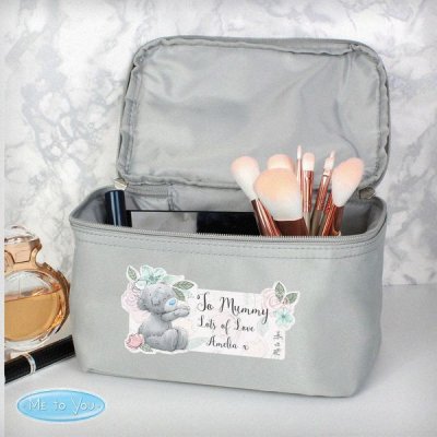 (image for) Personalised Me to You Floral Grey Make Up Wash Bag