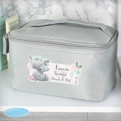 (image for) Personalised Me to You Floral Grey Make Up Wash Bag