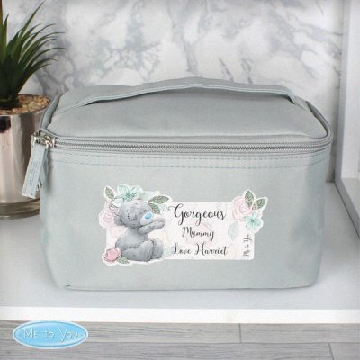 (image for) Personalised Me to You Floral Grey Make Up Wash Bag