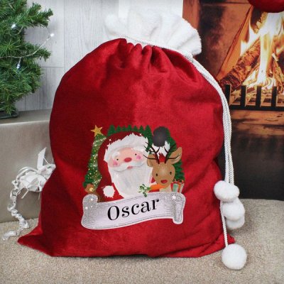 (image for) Personalised Red Christmas Santa Sack