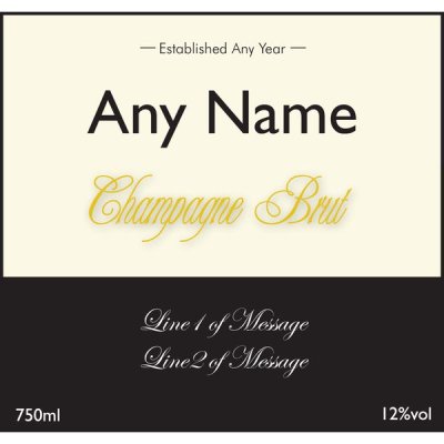 (image for) Personalised Established Label Champagne Bottle