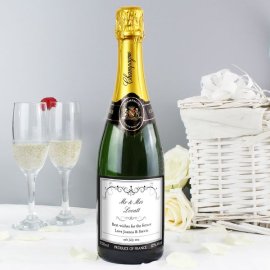 (image for) Personalised Ornate Swirl Champagne Label