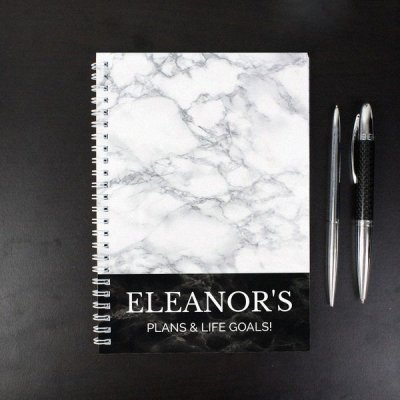 (image for) Personalised Marble Effect A5 Notebook