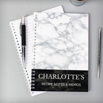 (image for) Personalised Marble Effect A5 Notebook