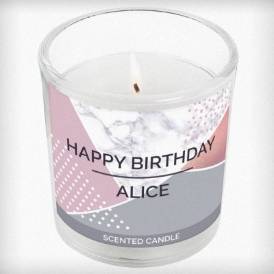 (image for) Personalised Geometric Scented Jar Candle