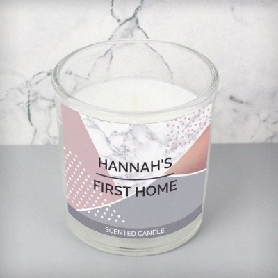 (image for) Personalised Geometric Scented Jar Candle