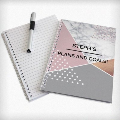 (image for) Personalised Geometric A5 Notebook