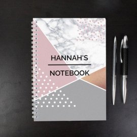 (image for) Personalised Geometric A5 Notebook