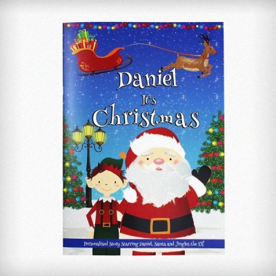 (image for) Personalised Boys "It's Christmas" Story Book, Featuring Santa