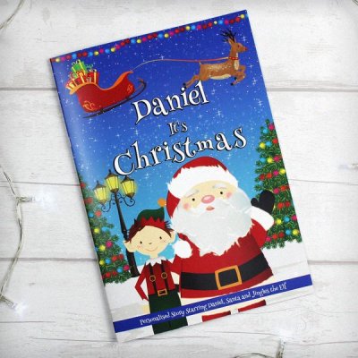 (image for) Personalised Boys "It's Christmas" Story Book, Featuring Santa