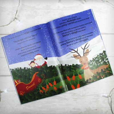 (image for) Personalised Boys "It's Christmas" Story Book, Featuring Santa