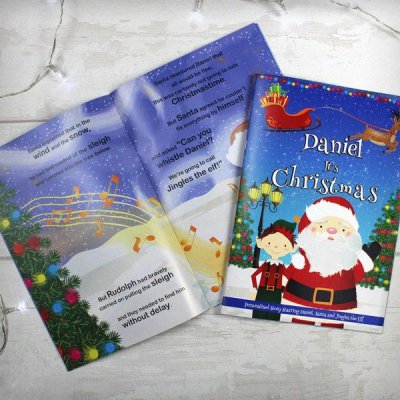 (image for) Personalised Boys "It's Christmas" Story Book, Featuring Santa