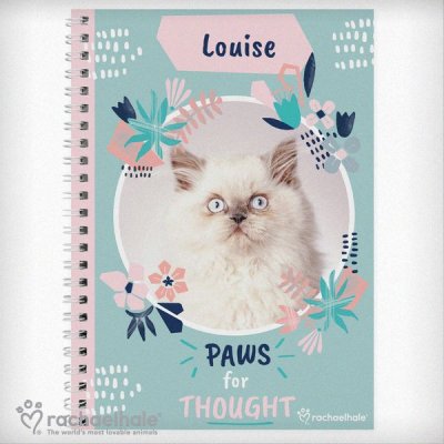 (image for) Personalised Rachael Hale 'Paws for Thought' Cat A5 Notebook