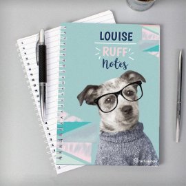 (image for) Personalised Rachael Hale 'Ruff Notes' Dog A5 Notebook