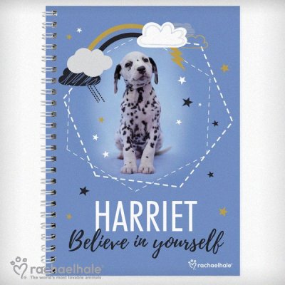 (image for) Personalised Rachael Hale Dalmatian A5 Notebook