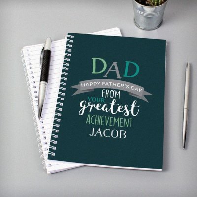 (image for) Personalised Dad's Greatest Achievement A5 Notebook