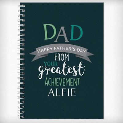 (image for) Personalised Dad's Greatest Achievement A5 Notebook