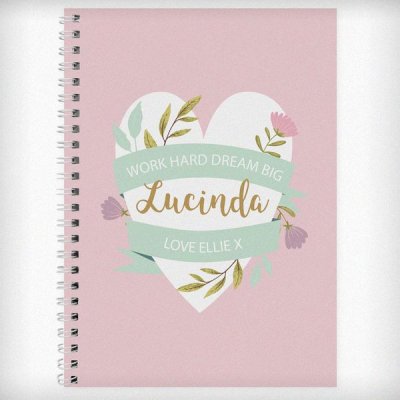 (image for) Personalised Floral Mother's Day A5 Notebook