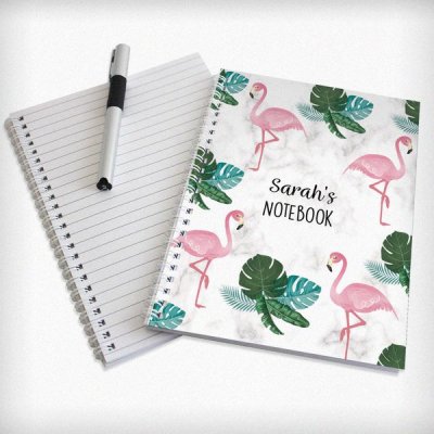 (image for) Personalised Flamingo A5 Notebook