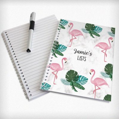 (image for) Personalised Flamingo A5 Notebook