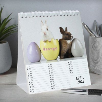 (image for) Personalised Cute Animals Desk Calendar