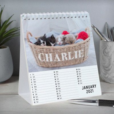 (image for) Personalised Cats and Kittens Desk Calendar