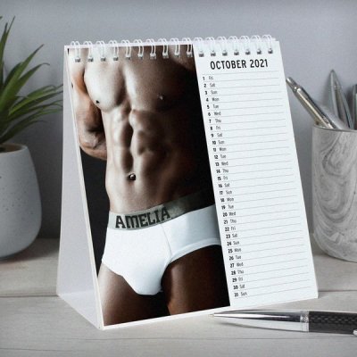 (image for) Personalised Hot Hunks Desk Calendar