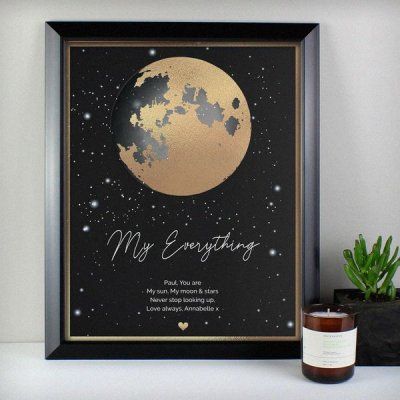 (image for) Personalised You Are My Sun My Moon Black Framed Print