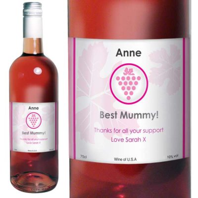 (image for) Personalised Rose Wine Grape Label