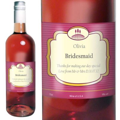 (image for) Personalised Rose Wine Classic Label