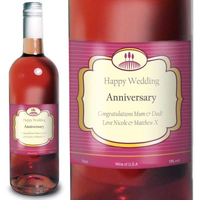 (image for) Personalised Rose Wine Classic Label