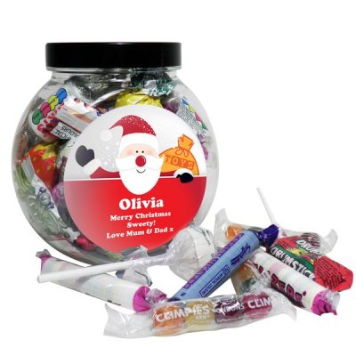 (image for) Personalised Santa Round Sweet Jar