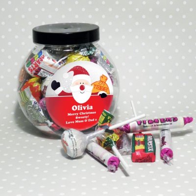 (image for) Personalised Santa Round Sweet Jar